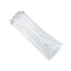 Nylon cable ties 300x3.6 mm, white, 100 pcs 