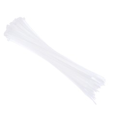 Opaski kablowe nylonowe 300x3,6 mm, białe, 100 szt.