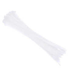 Opaski kablowe nylonowe 300x3,6 mm, białe, 100 szt.