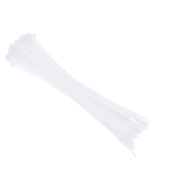 Nylon-Kabelbinder 300x3,6 mm, weiß, 100 Stk