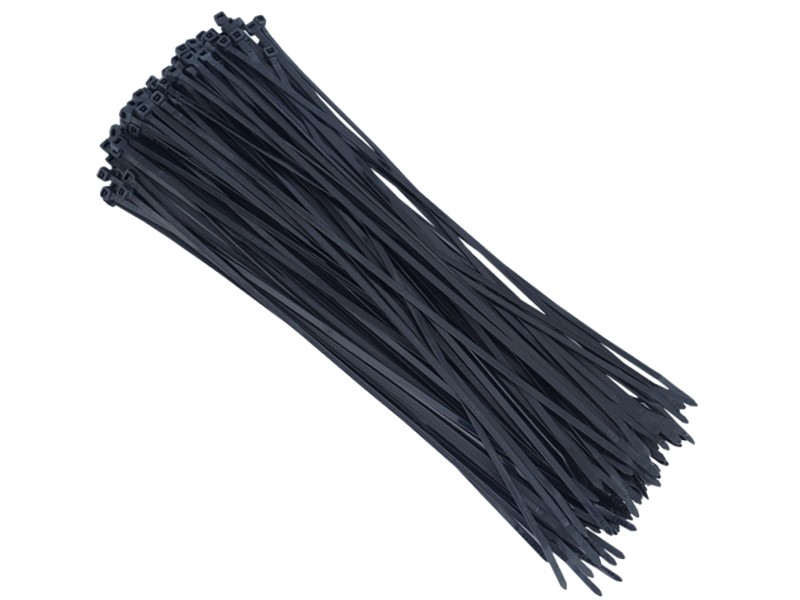 Nylon cable ties 300x3.6 mm, black, 100 pcs 