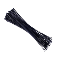 Opaski kablowe nylonowe 300x3,6 mm, czarne, 100 szt.