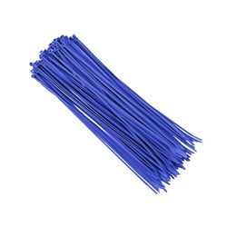 Opaski kablowe nylonowe 300x3,6 mm, niebieskie, 100 szt.