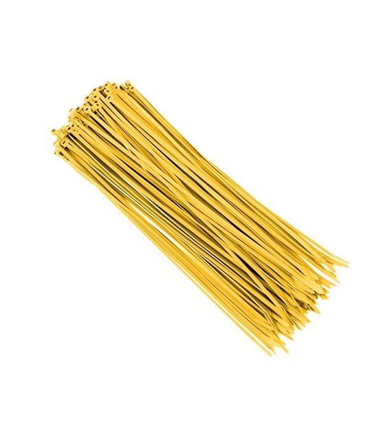 Opaski kablowe nylonowe 300x3,6 mm, żółte, 100 szt.