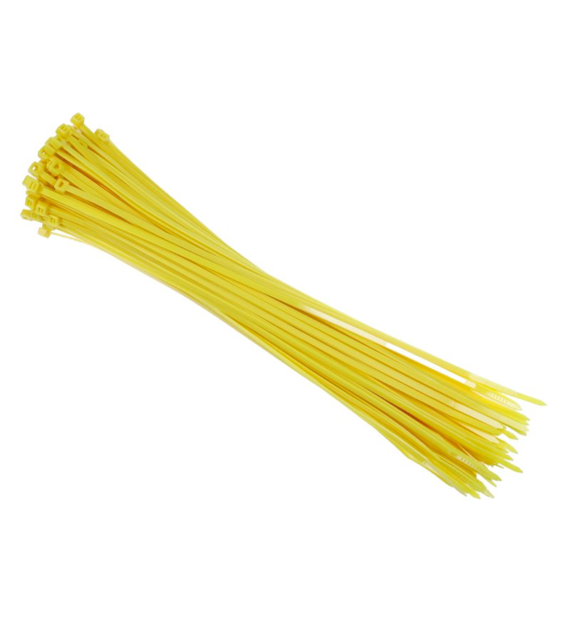 Nylon-Kabelbinder 300x3,6 mm, gelb, 100 Stk