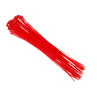 Opaski kablowe nylonowe 300x3,6 mm, czerwone, 100 szt.