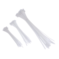 Opaski kablowe nylonowe 100x2,5 mm, 120x2,5 mm, 200x5 mm, białe, 75 szt.