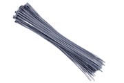 Opaski kablowe nylonowe 300x3,6 mm, srebrne, 100 szt.