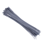 Opaski kablowe nylonowe 300x3,6 mm, srebrne, 100 szt.