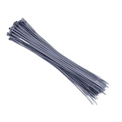 Opaski kablowe nylonowe 300x3,6 mm, srebrne, 100 szt.