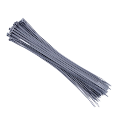 Opaski kablowe nylonowe 300x3,6 mm, srebrne, 100 szt.