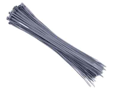 Attache-câbles  en nylon 300x3,6 mm, argent, 100 pcs