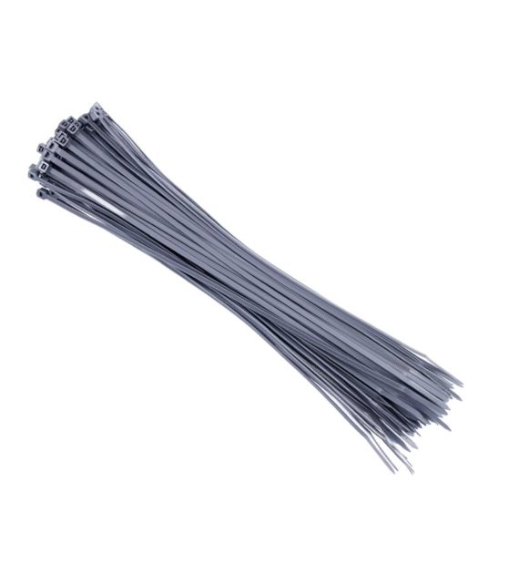 Attache-câbles  en nylon 300x3,6 mm, argent, 100 pcs