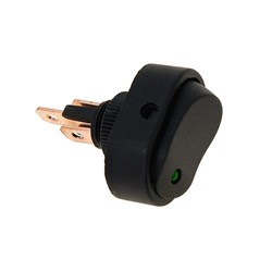 Interrupteur à bascule DC avec LED verte, max 30A