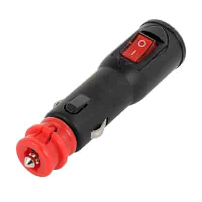 EURO / DIN plug with switch and fuse for 12/24V socket, max 15A