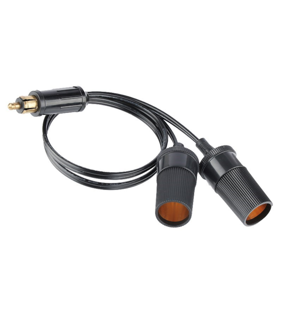 Adaptateur de câble avec fiche DIN et 2 prises EURO