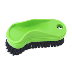 Textile brush for cleaning floor mats and upholstery