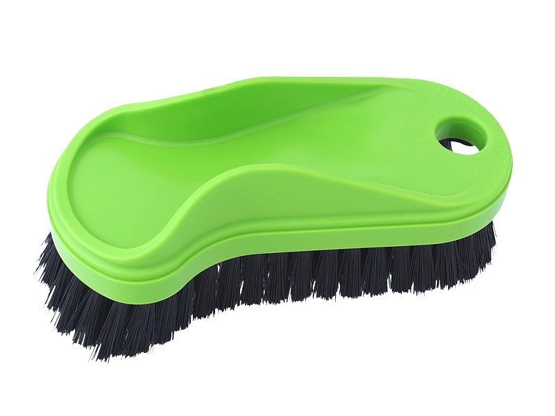 Textile brush for cleaning floor mats and upholstery