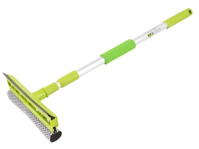 20 cm window cleaner with squeegee and aluminum telescopic handle 55-90 cm