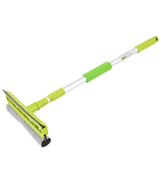Lave-vitre de 20 cm avec raclette et manche télescopique en aluminium 55-90 cm