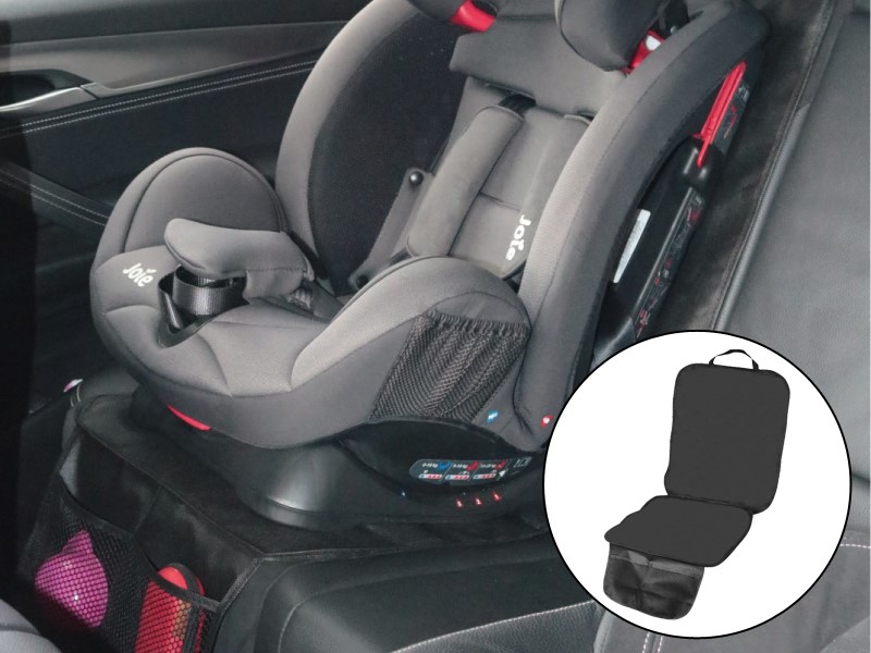 Child seat cover with organizer