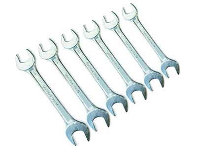 Open-end keys, 6 pcs, 8-19 mm
