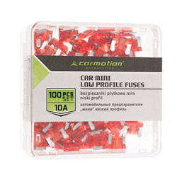Bezpieczniki płytkowe mini niski profil 10A, 100 szt.