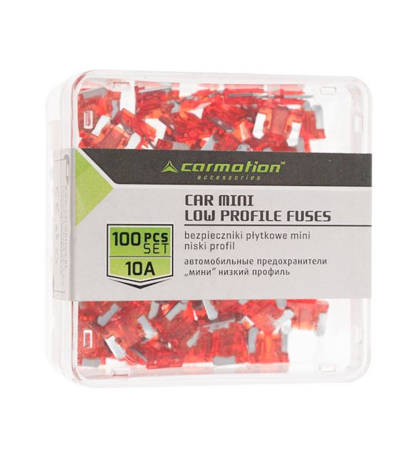 Blade fuses  MINI LOW PROFILE 10A , 100 pcs