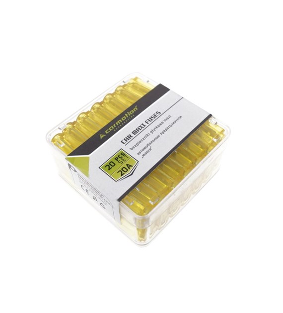 Bezpieczniki płytkowe MAXI 20A, 20 szt.