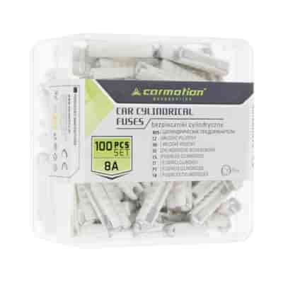 Fusibles cylindriques 8A, 100 pcs