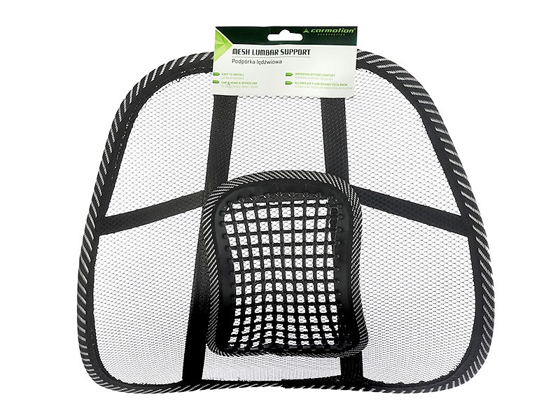 Mesh lumbar support + massage beads