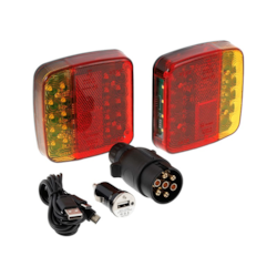 Lampy bezprzewodowe 26 LED 12/24V na przyczepę, 2 szt.