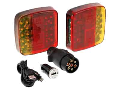 Feux de remorque sans fil, 26 LED 12/24V, 2 pcs