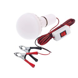 Lampa LED 12V z zaciskami - krokodylkami