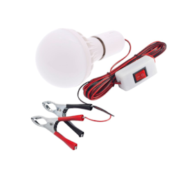 Lamp LED 12V with crocodile clamps