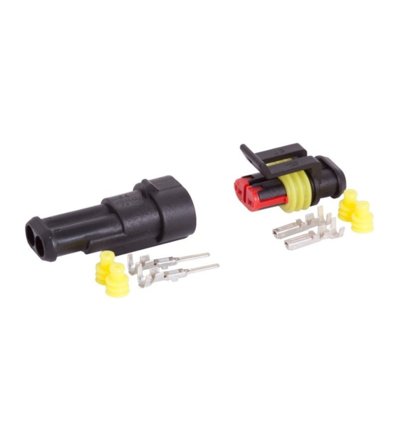 Doppelter hermetischer Stecker, Stecker + Buchse
