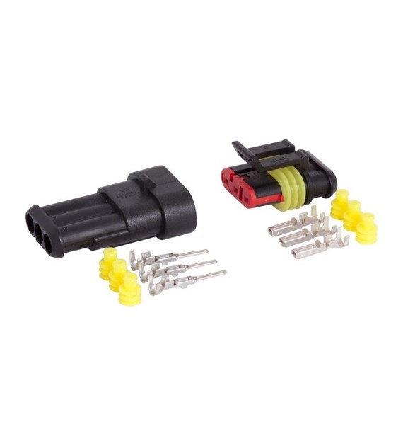 Dreifacher hermetischer Steckverbinder, Stecker + Buchse