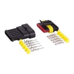 Złącze hermetyczne pięciokrotne, wtyk + gniazdo