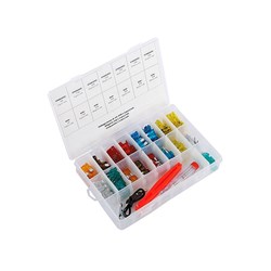 MINI + UNI fuses + voltmeter + clip - set of 150 elements