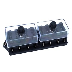 Ceramic fuse box, 8 sockets