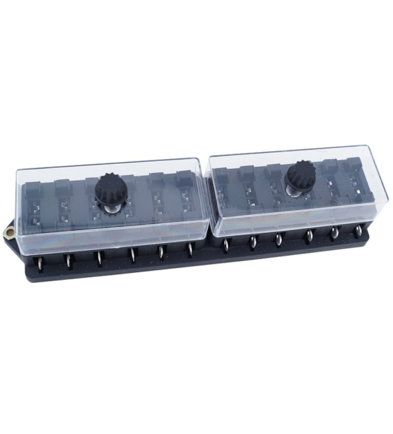 Ceramic fuse box, 12 sockets