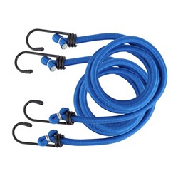 Flexible ropes  8 mm x 100 cm with hooks, 2 pcs 