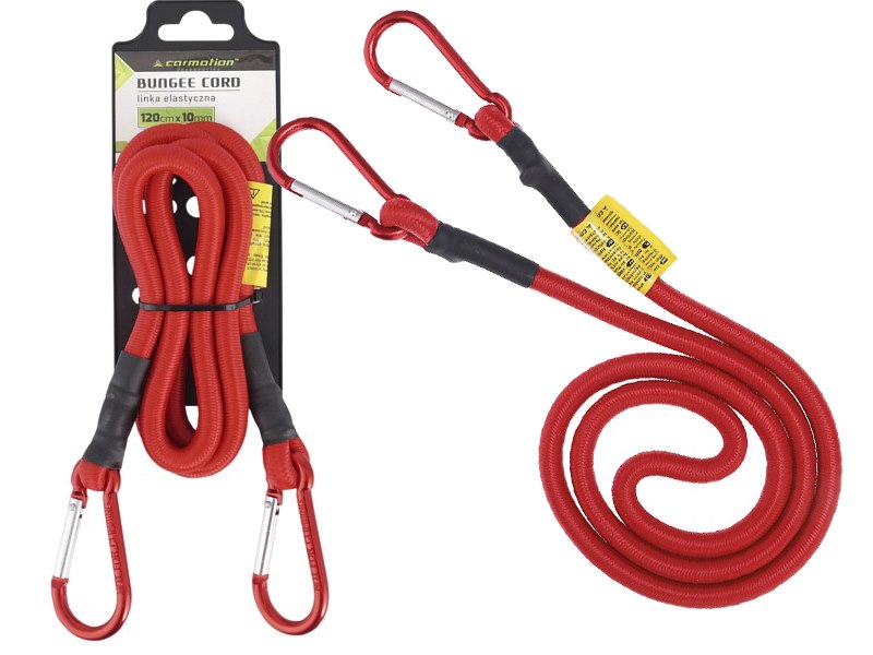 Flexible rope 10mm x 120cm with carabiners