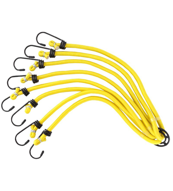 Elastische Seile - 8-armige Spinne zum Befestigen von Gepäck, 7 mm x 60 cm