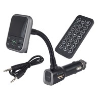Transmiter FM z LCD, slot SD, AUX, USB 2.1A, z funkcją zestawu głośnomówiącego Bluetooth