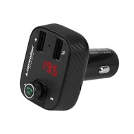 Transmiter FM LED + HandsFree +woltomierz 8-30V + ładowarka 2x USB 3.4A