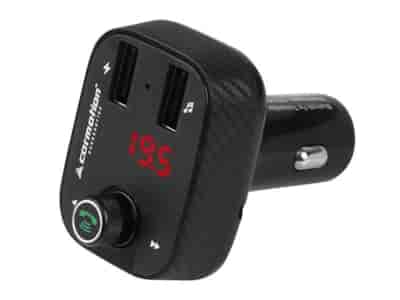 Transmetteur FM LED + Mains Libres + Voltmètre 8-30V + 2x Chargeur USB 3.4A