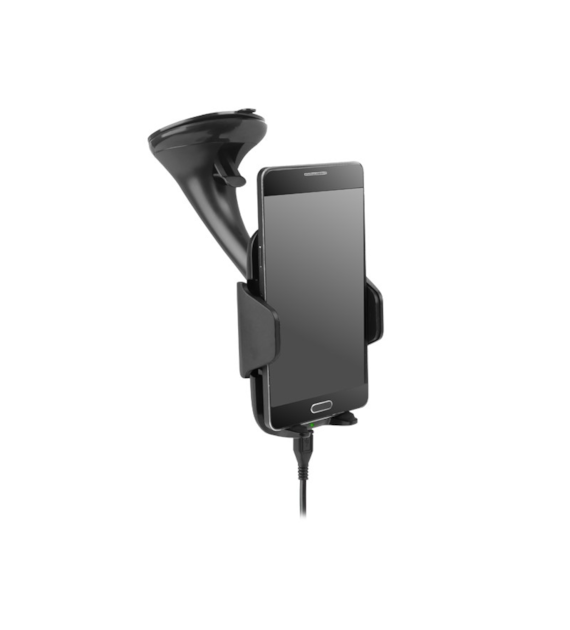 Support universel avec ventouse et fonction de charge sans fil