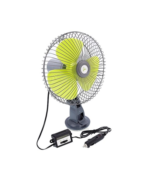 Rotating fan 12V / 21W, diam. 20 cm, mounted with a suction cup