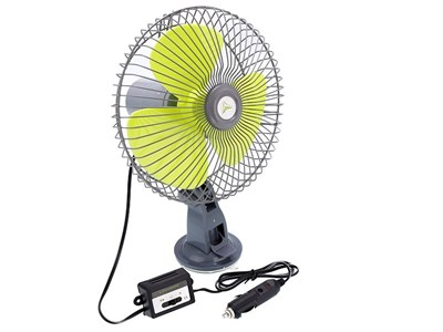 Rotating fan 24V/21W, diam. 20 cm, with suction cup 
